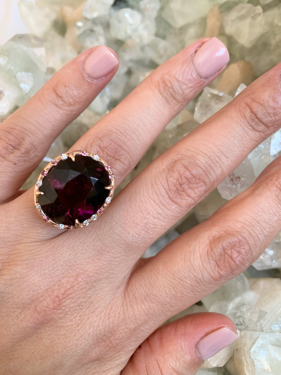 Purple Tourmaline Cocktail Ring Dajhan Gems Jewelry