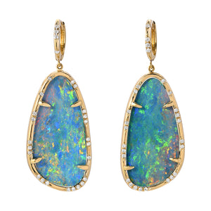 Australian Opal Doublet Drop Earrings – Dajhan Gems & Jewelry