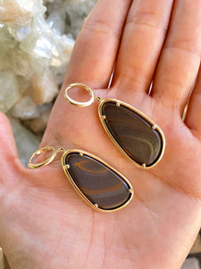Australian Opal Doublet Drop Earrings